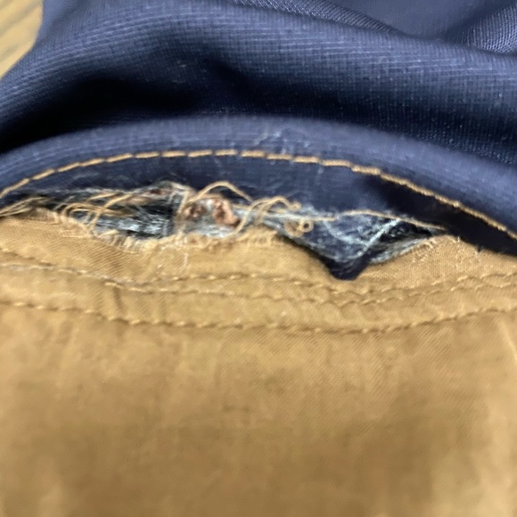 Esley blue & brown embroidered stitch dress | M - Picture 7 of 8